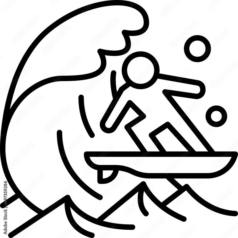 Obraz premium Surfing icon