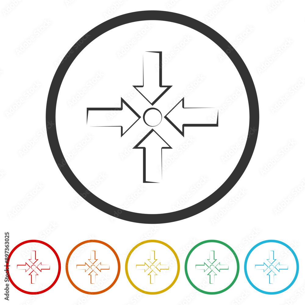 Alignment Icon. Set icons in color circle buttons Alignment Icon. Set icons in color circle buttons