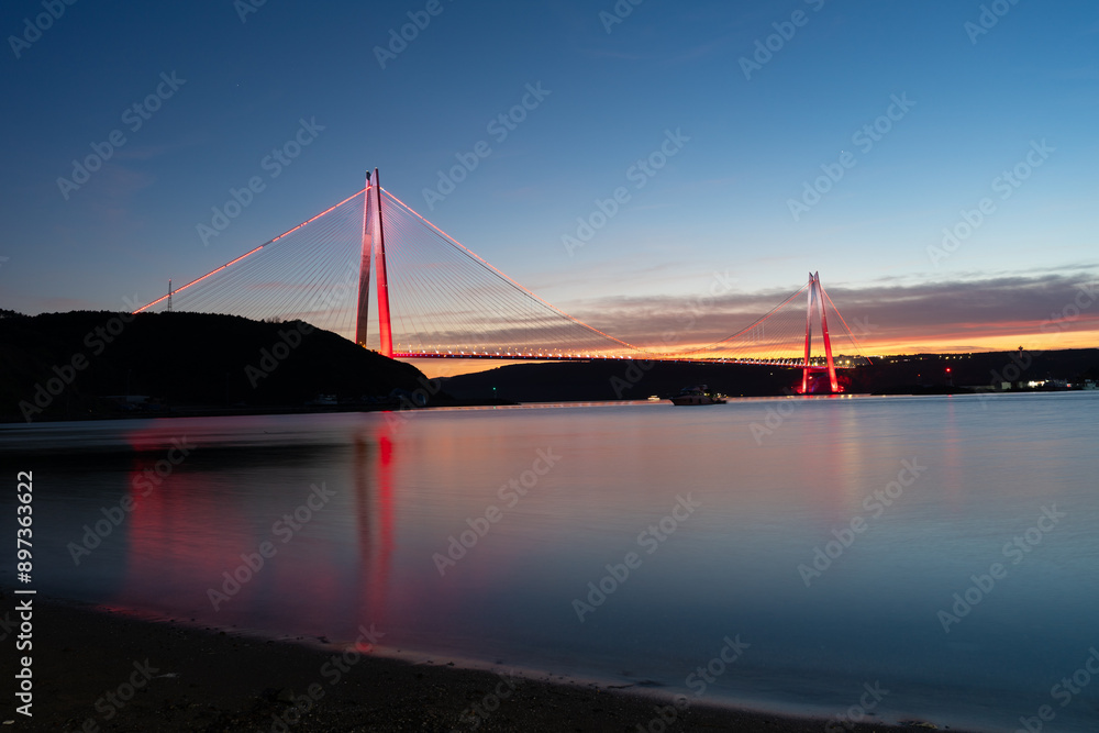 Fototapeta premium Yavuz Sultan Selim Bridge in Istanbul, Turkiye