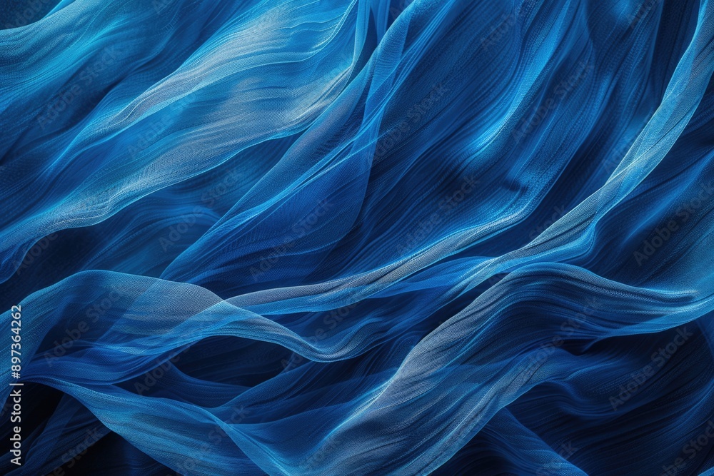 Close-up blue fabric Close-up blue fabric