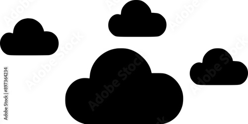 High-Resolution Cloud Illustration Element