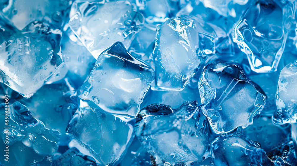 Cool Blue Ice Background with Large Ice Fragments Cool Blue Ice Background with Large Ice Fragments