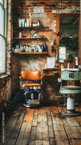 Vintage Barber Shop Interio...