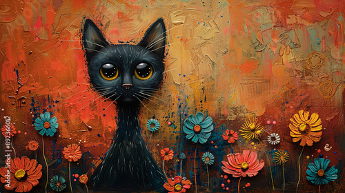 A brown cat with whiskers p...