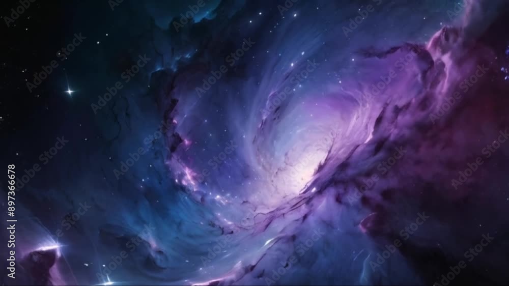 A stunning, vibrant galaxy background featuring swirling clouds of iridescent blue and purple gas, illuminated by a multitude of twinkling stars. generative AI A stunning, vibrant galaxy background featuring swirling clouds of iridescent blue and purple gas, illuminated by a multitude of twinkling stars. generative AI