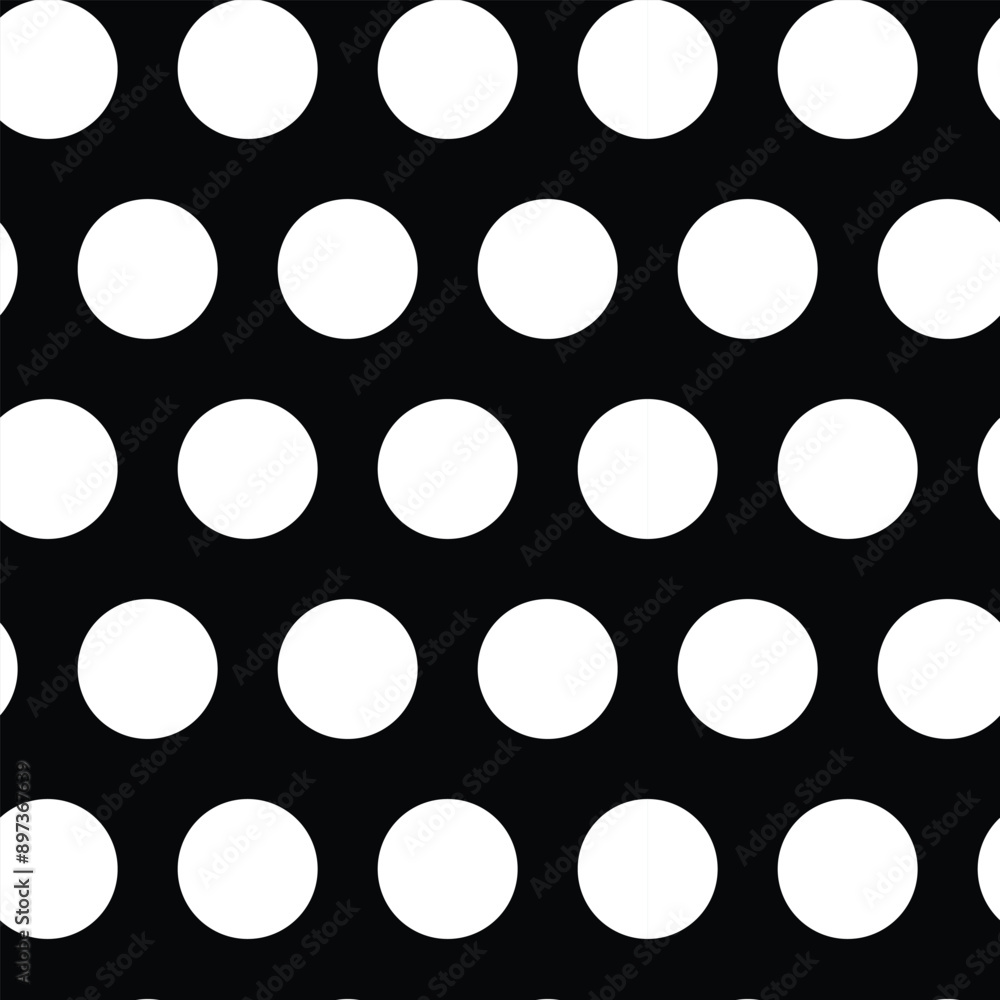 Black And White Polka Dot Seamless Pattern Design Black And White Polka Dot Seamless Pattern Design