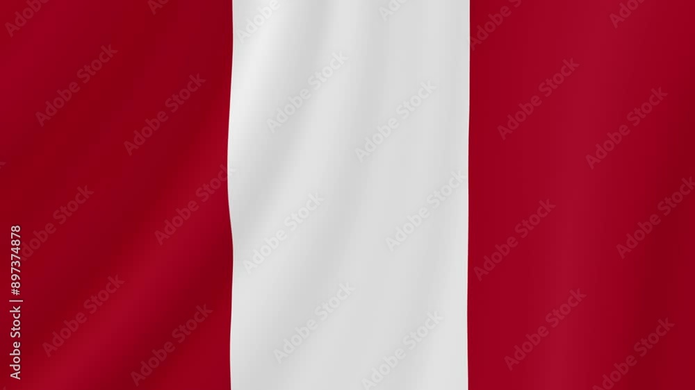 Peru Waving Flag. Realistic Flag Animation. Seamless Loop Background.
Peru Waving Flag. Realistic Flag Animation. Seamless Loop Background.