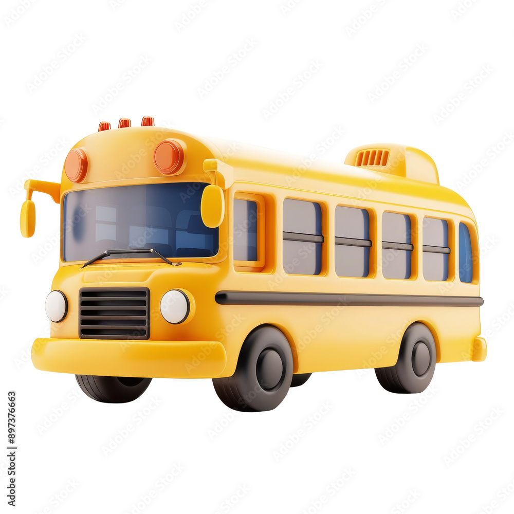 School bus 3D illustration