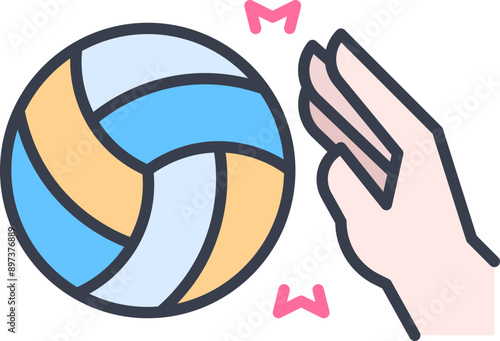 Smash volley icon