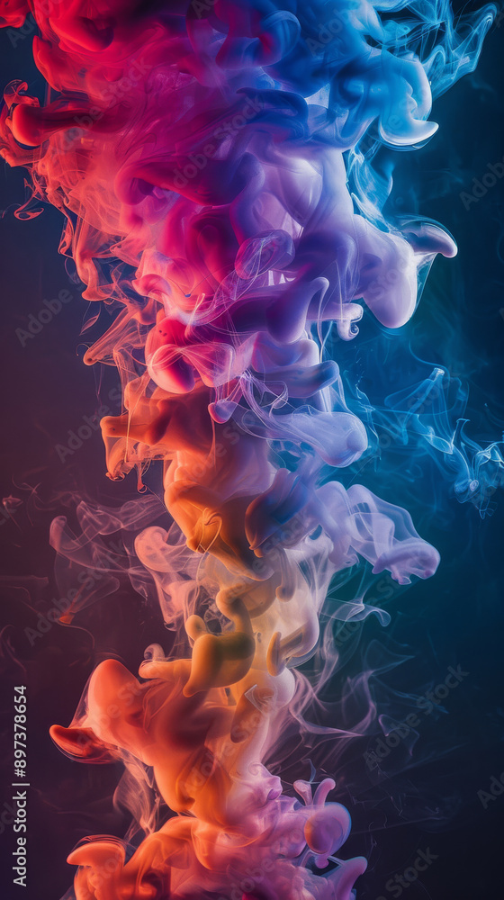 Colorful ink explosion in water, abstract Colorful ink explosion in water, abstract