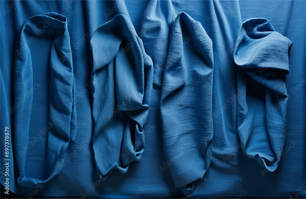 Obraz premium Blue cloth for background