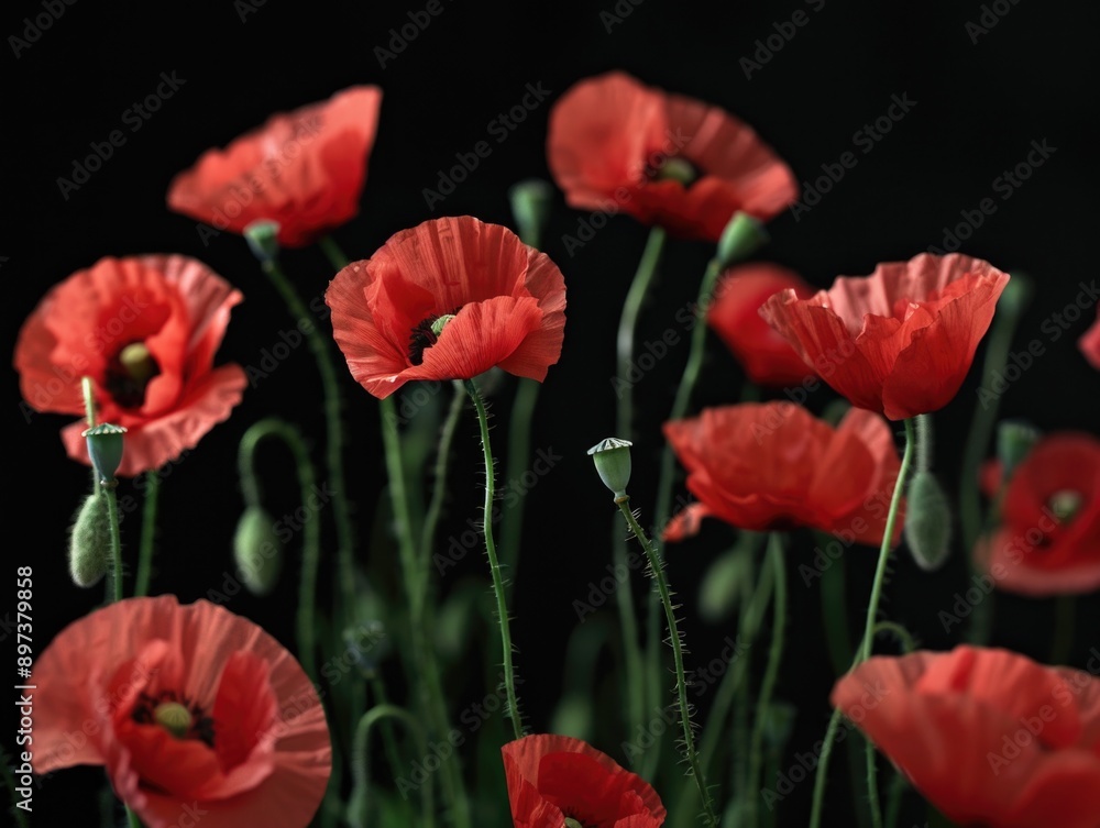 Fototapeta premium Red Flowers in Vase