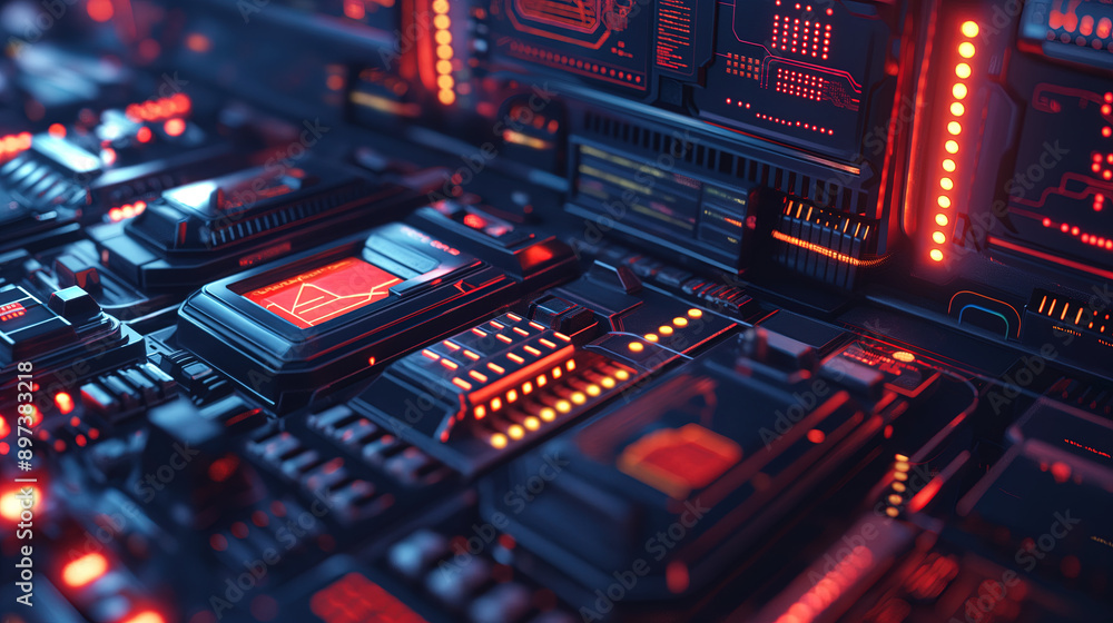 Fototapeta premium Abstract futuristic circuit board background