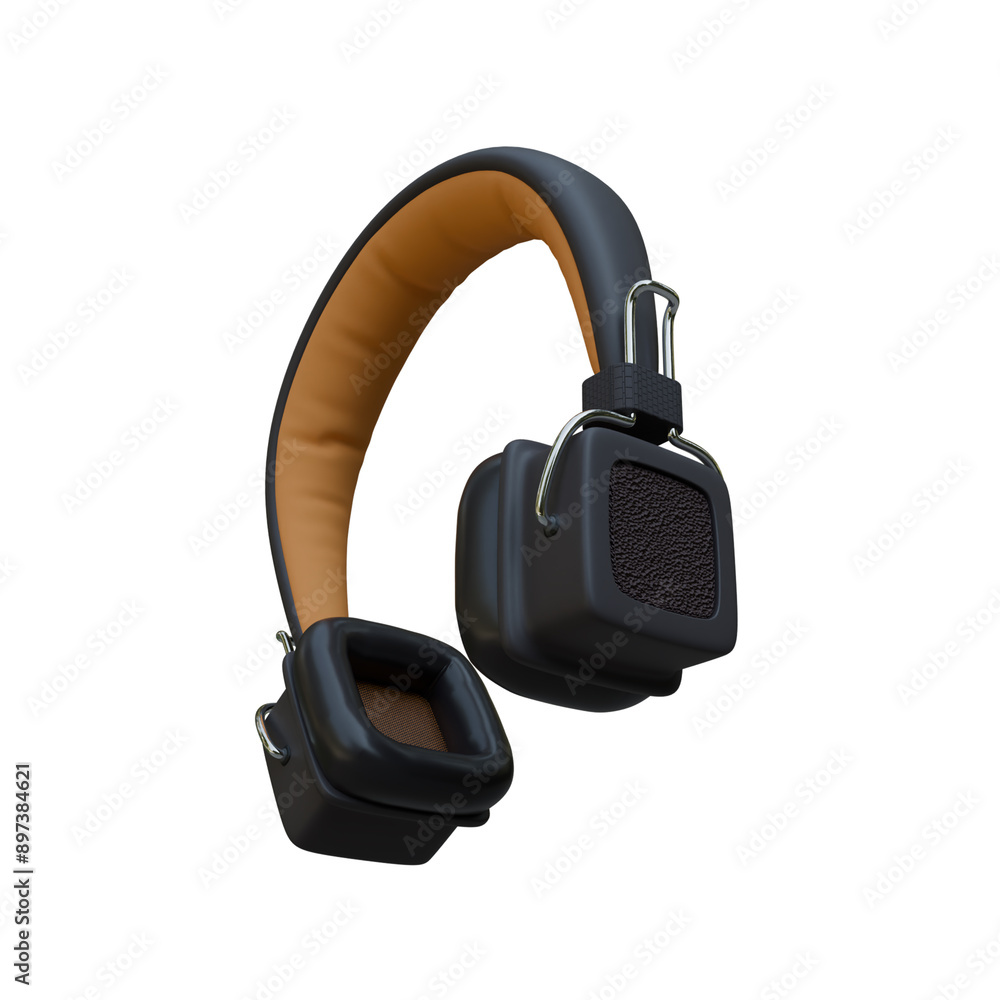 3d Render of Headphone isolated on white background 3d Render of Headphone isolated on white background