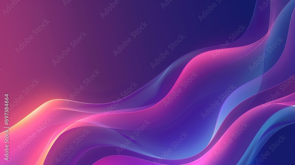 Smooth and colorful wavy shapes in abstract background, perfect for technological or futuristic themes Smooth and colorful wavy shapes in abstract background, perfect for technological or futuristic themes