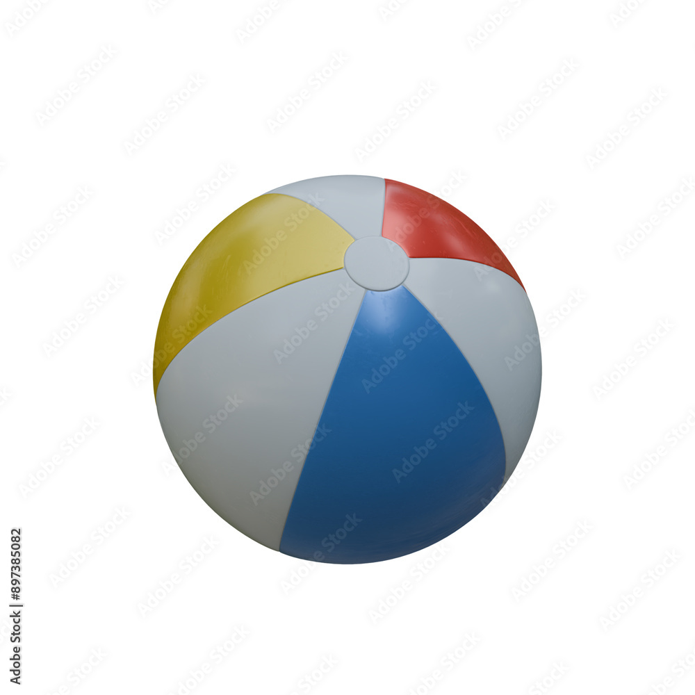 Beachball isolated on white background Beachball isolated on white background