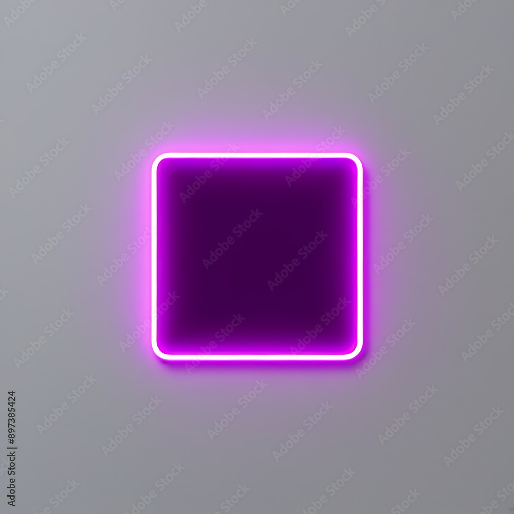 A neon pink square with a white border A neon pink square with a white border