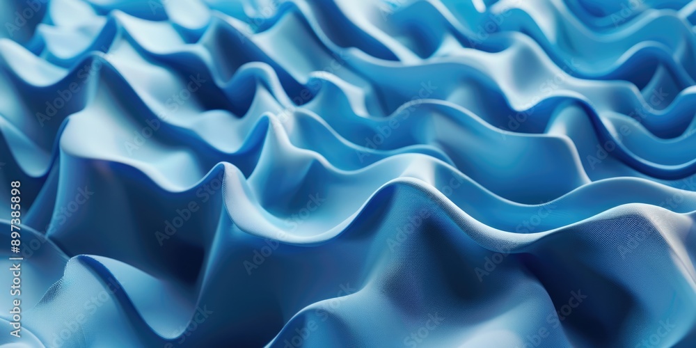 Fototapeta premium Blue Fabric Close Up