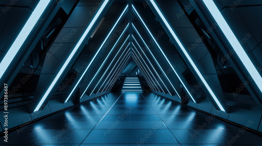 Obraz premium futuristic architecture of a tunnel