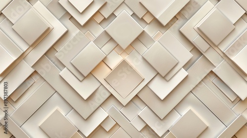 Golden squares overlapping to create a stunning relief effect in abstract background