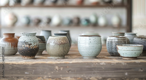 japanese ceramics, japanese ceramics are admired for their fine artistry and natural shapes, reflecting wabi-sabis appreciation of imperfect beauty photo