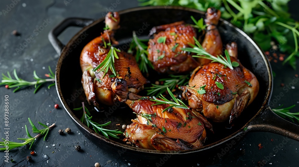 Roasted Quail with Herbs and Spices