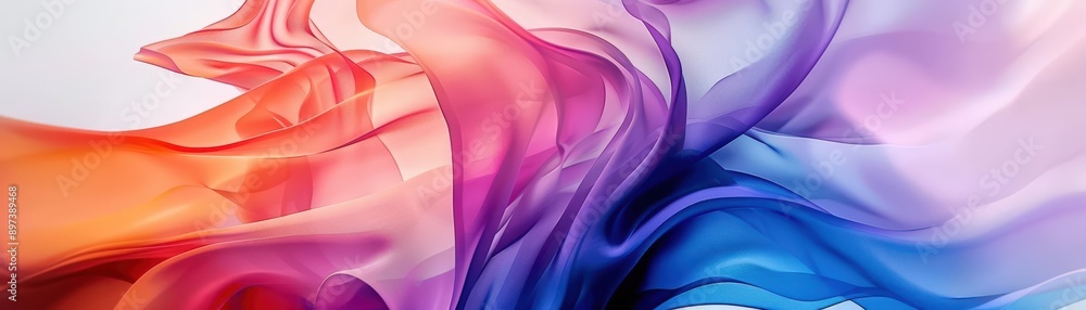 Obraz premium A Close-up Shot Abstract Watercolor Silhouettes of Watercolor business silhouettes, vibrant overlapping hues