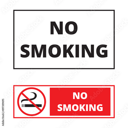Cartel de prohibido fumar. Vector