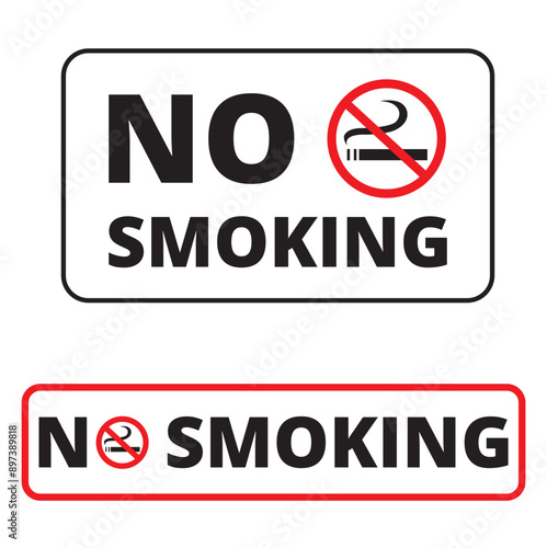 Cartel de prohibido fumar. Vector