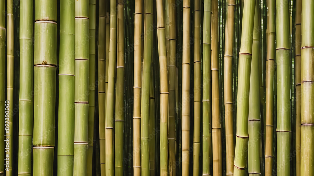 Bamboo stalks with visible joints and texture. Generative AI Bamboo stalks with visible joints and texture. Generative AI