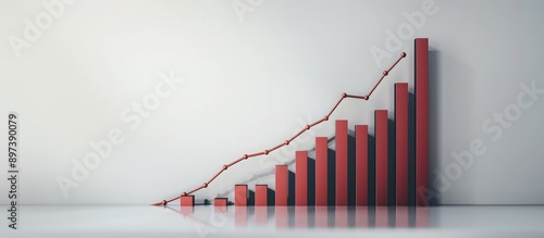 Bar graph displaying a dramatic spike in stock values against a plain white surface, indicating strong market performance.