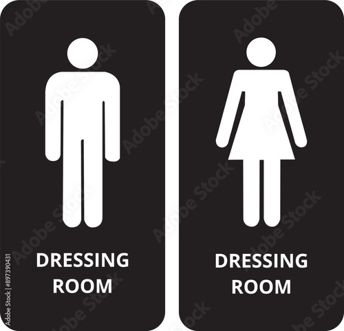 Icono de vestido hombre y mujer. Vector
