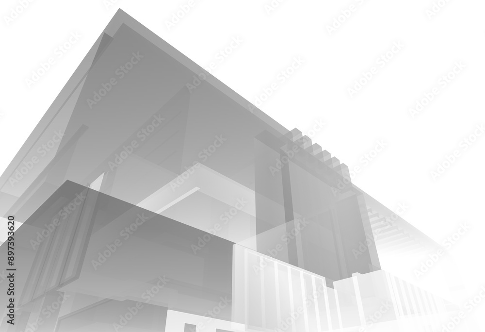 3d rendering of a modern building 3d rendering of a modern building