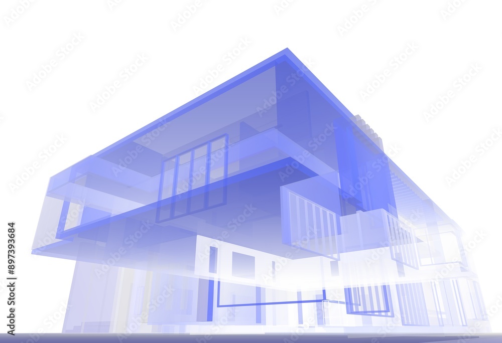 3d rendering of a modern building 3d rendering of a modern building