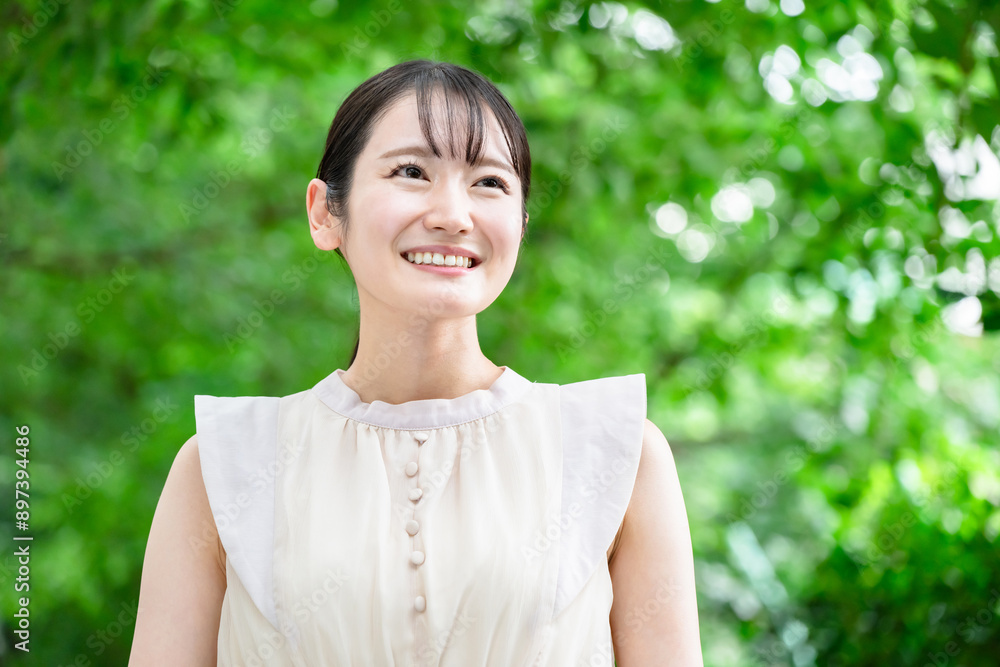 笑顔の女性 ポートレート 笑顔の女性 ポートレート