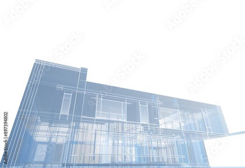 3d rendering of a modern building