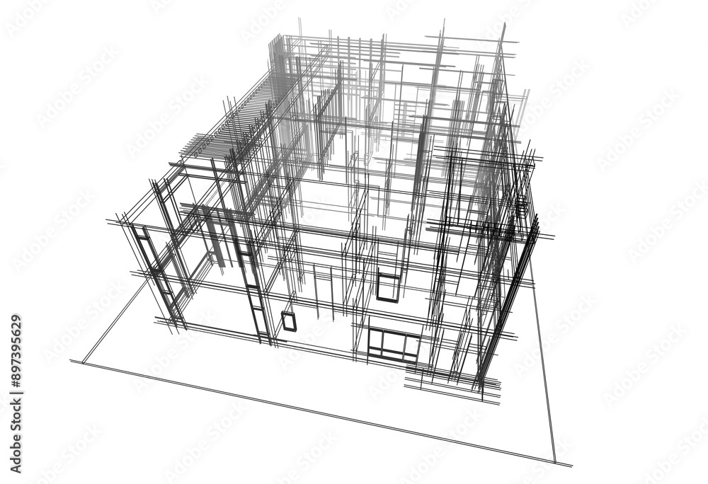 3d rendering of a modern building 3d rendering of a modern building