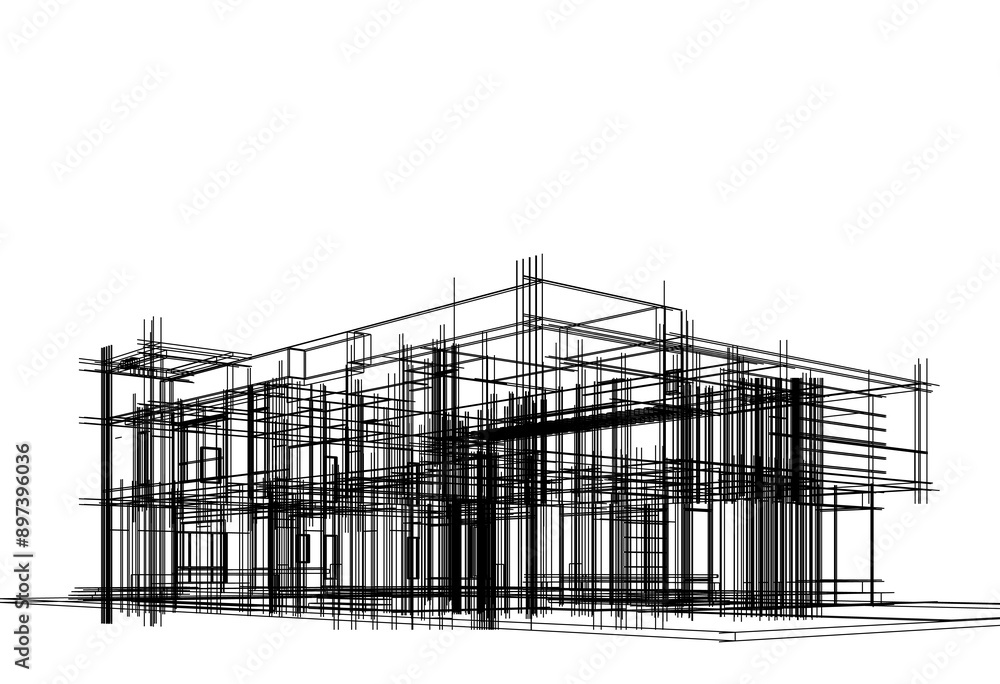 3d rendering of a modern building 3d rendering of a modern building