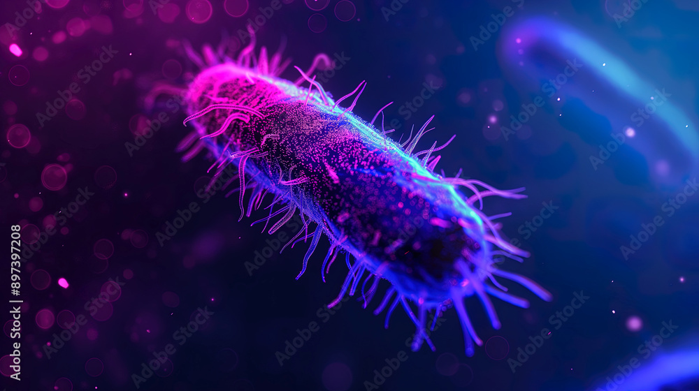futuristic background of microorganism futuristic background of microorganism