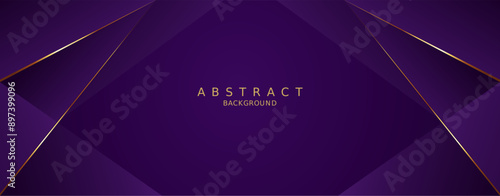 luxury premium purple background and gold line