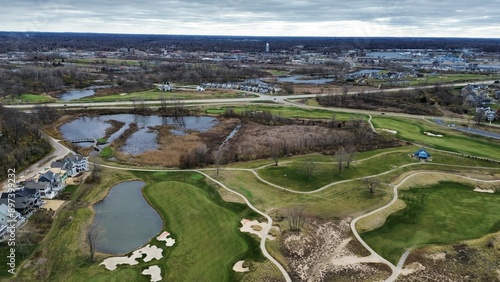 Benton Harbor Michigan Aerial View Photo photo