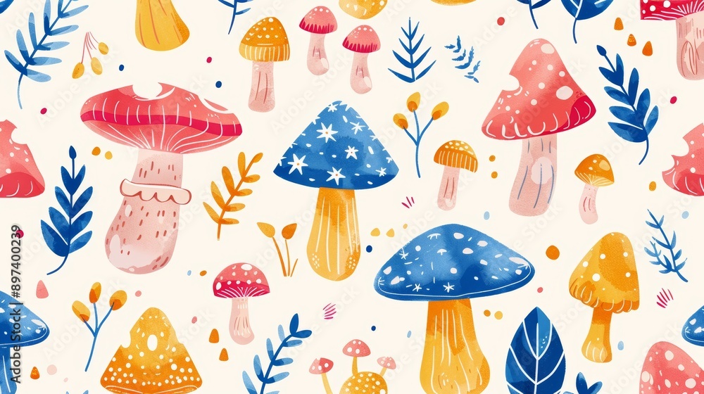 whimsical mushroom print, adorable mushroom print in soft hues, perfect for kids stationery or a fun wallpaper design great for adding a touch of whimsy whimsical mushroom print, adorable mushroom print in soft hues, perfect for kids stationery or a fun wallpaper design great for adding a touch of whimsy