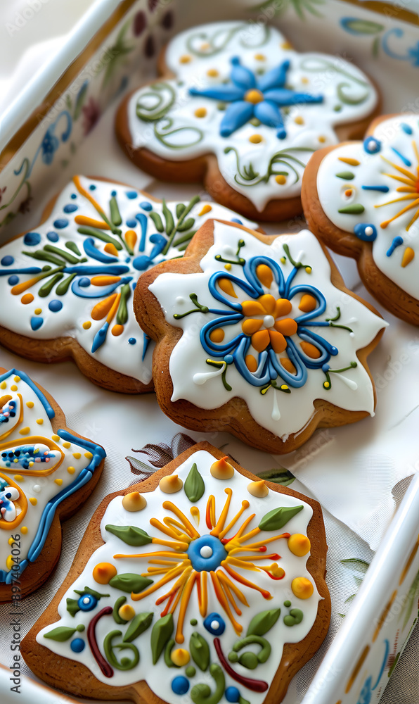 cookies and bread in an illustrator doodle graphic style cookies and bread in an illustrator doodle graphic style
