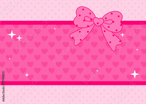 Abstract pink background with hearts vector illustration. Abstract pink background. Decoration banner themed Lol surprise doll girlish style. Invitation card template