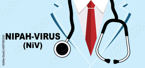 Nipah-virus (NiV) is a bat-borne zoonotic virus that causes Nipah virus infection in humans and animals. Symptoms of infection initially include fever, headache, vomiting, sore throat and muscle aches