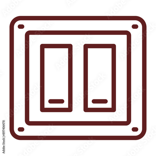 Switcher Vector Line Maroon Icon Design