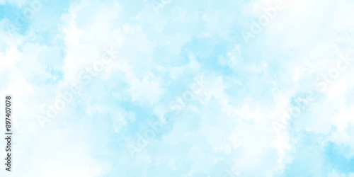 Blue sky with cloud .Beautiful blue sky with white clouds .bright cloud cover in the sun calm clear winter air background .gradient light white background.	