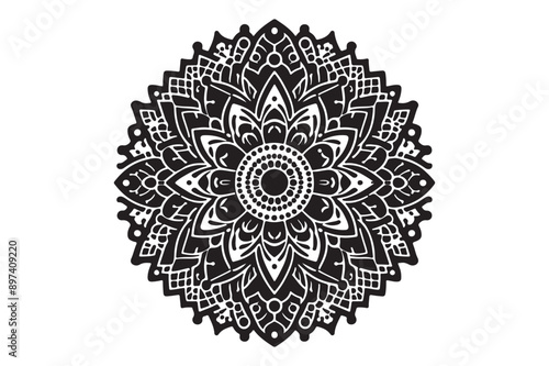 Mandala design vector illustration - Generative AI