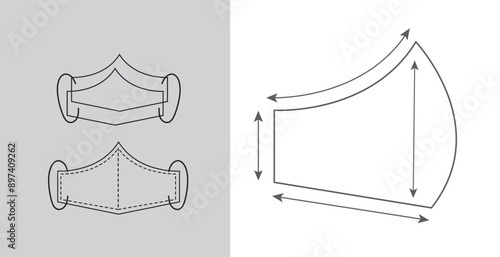 mask template vector illustration