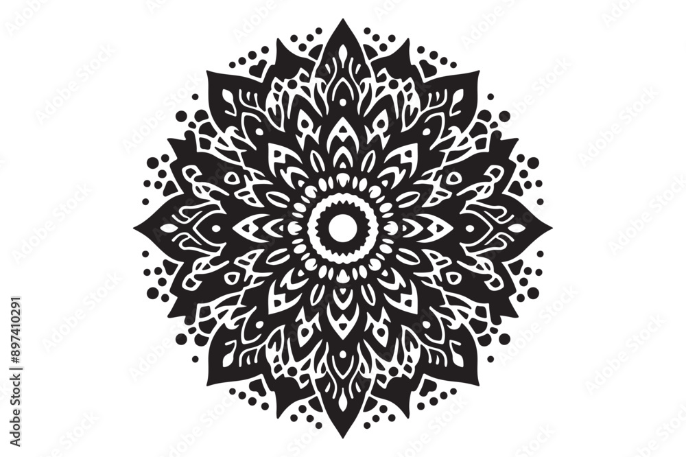 Mandala design vector illustration - Generative AI Mandala design vector illustration - Generative AI